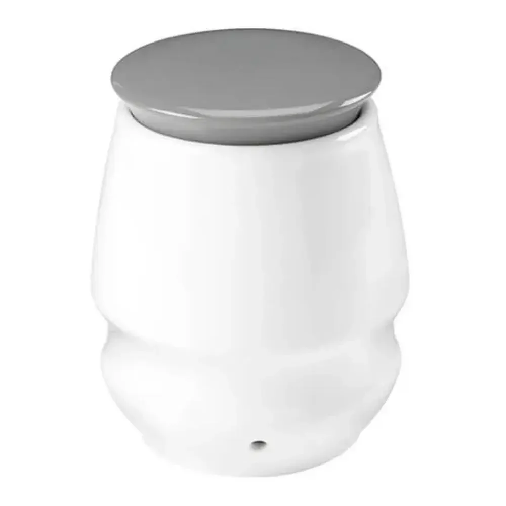 Cole & Mason Ceramic Garlic Keeper Storage Container White and Gray